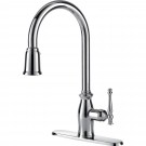 UF13400 (Chrome)  "Traditional Collection" Single-Handle Kitchen Faucet With Pull-Down Spray