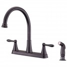 UF21145 (Oil Rubbed Bronze) "Transitional Collection" Two-Handle Kitchen Faucet With Side-Spray