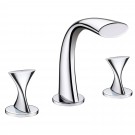 UF55510 (Chrome)  "Twist Collection" Lavatory Widespread Faucet