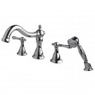 UF65040 (Chrome) "Traditional Collection" Two-Handle Roman Tub Faucet With Hand-Shower