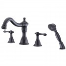 UF65045 (Oil Rubbed Bronze) "Traditional Collection" Two-Handle Roman Tub Faucet With Hand-Shower
