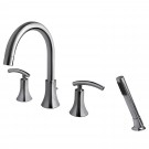UF65140 (Chrome) "Contemporary Collection" Two-Handle Roman Tub Faucet With Hand-Shower