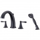 UF65245 (Oil Rubbed Bronze) "Transitional Collection" Two-Handle Roman Tub Faucet With Hand-Shower