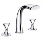 UF65300 (Chrome)  "Twist Collection" Two-Handle Roman Tub Faucet