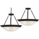 V6972-79 Lunar 2-light Antique Bronze Pendant or Semi-Flush Ceiling Mount