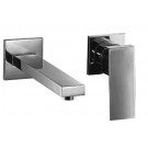 AB1468 Looking to upgrade the look of your bathroom? This square edged single lever faucet might just do the trick. Clean simple wallmount installation makes it more convenient than ever to spice up your bathroom d