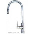 AB2028 LEON kitchen faucets by ALFI brand are made of solid stainless steel, unlike traditional faucets which are made out of brass and treated to created different finishes. These faucets are built tough and made to last for decades, both durability and 