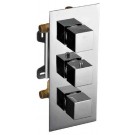 AB2801 Modern square knobs and a sleek appearance make this easy to install single panel shower mixer a perfect choice. Equipped with a 3-way shower diverter, this brass thermostatic shower valve mixer by ALFI brand lets you switch from your handheld show