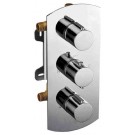 AB4001 Bring elegance into your bathroom with this easy to install single panel shower mixer. This brass thermostatic shower valve mixer by ALFI brand comes equipped with a 3-way shower diverter, so you can switch from your handheld showerhead or above sh