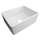 White 26" Contemporary Smooth Fireclay Farmhouse Kitchen Sink