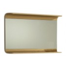 WHI-AEM085N Aeri rectangular wall mount mirror with integral wood shelf