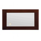 WHI-AMET03 Antonio Miro large rectangular mirror with iroko wood frame and built-in clock