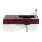 WHE11-GREY New Generation rectangular Ecoloom mirror with laminated colored glass border