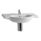 WHI-TOP62 China Series Nizza - large vanity basin with integrated oval basin and chrome overflow