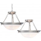 V6403-33 - Lunar 3-light Brushed Nickel Pendant or Semi-Flush Ceiling Mount 