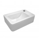 WHI-WH-1410 Isabella wall mount china basin, right side single faucet hole and center drain