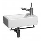 WHI-WH1-114RTB Isabella wall mount basin with chrome towel bar and center drain