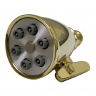 WHI-WH138-B Showerhaus small round showerhead with 6 spray jets - solid brass construction with adjustable ball joint