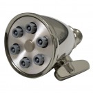 WHI-WH138-C Showerhaus small round showerhead with 6 spray jets - solid brass construction with adjustable ball joint