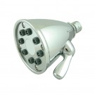 WHI-WH139-C Showerhaus round showerhead with 8 spray jets - solid brass construction with adjustable ball joint