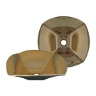 WHI-WH1515NDV-POLISHED BRASS Copperhaus above mount basin with smooth texture