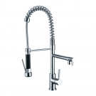 WHI-WH2070028-C Jem Collection commercial single hole faucet with two separate control levers for spout and spray head