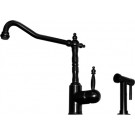 WHI-WH2070800-ORBH Jem Collection single lever handle faucet with traditional swivel spout and solid brass side spray