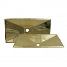 WHI-WH2513CV-POLISHED BRASS Copperhaus rectangular above mount basin with a smooth texture