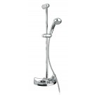 WHI-WH50124-C Metrohaus shower set includes slidebar, hand held shower, hose and accessories basket