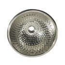 WHI-WH602ABM Round Ball Pein Hammered textured drop-in basin with overflow