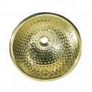 WHI-WH602BBM Round Ball Pein Hammered textured drop-in basin with overflow