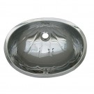 WHI-WH603ACL Oval "Fleur de Lise" pattern undermount basin with overflow