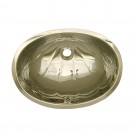 WHI-WH603BCL Oval "Fleur de Lise" pattern undermount basin with overflow