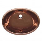 WHI-WH605CBL Smooth oval undermount basin with overflow