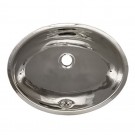 WHI-WH608ABL Smooth oval undermount basin with overflow