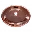 WHI-WH608CBL Smooth oval undermount basin with overflow