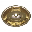 WHI-WH612BBL Oval Fluted design drop-in basin with overflow