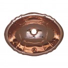 WHI-WH612CBL Oval Fluted design drop-in basin with overflow