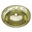 WHI-WH614BBL Smooth oval drop-in basin with overflow
