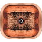 WHI-WH690CBB Rectangular undermount entertainment/prep sink with a hammered texture surface