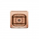 WHI-WH692CBB Square drop-in entertainment/prep sink with a hammered texture bowl and mirrored ledge