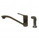 WHI-WH76574-BN Metrohaus single lever faucet with matching side spray