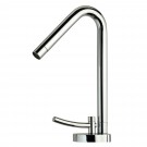 614.443TF-ORB Blairhaus Truman deck mount tub filler set with smooth arcing spout, hexagon-shaped cross handles, smooth escutcheons, hand held shower with white accents and built in diverter