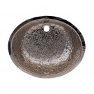 WHI-WH920ABB Oval hammered textured undermount basin with overflow