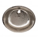WHI-WH920ABM Oval Ball Pein Hammered textured undermount basin with overflow