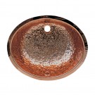 WHI-WH920CBB Oval hammered textured undermount basin with overflow