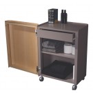 WHI-WHAEMGREB05 Aeri gray freestanding storage unit with a drawer, two shelves and casters