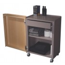 WHI-WHAEMGRN05 Aeri gray freestanding storage unit with a drawer, two shelves and casters