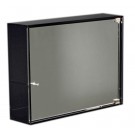 WHI-WHAEVE01 Aeri glass medicine cabinet with two shelves and mirror drawer