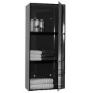 WHI-WHAEVE02 Aeri vertical glass wall mount storage unit with three shelves and mirror door